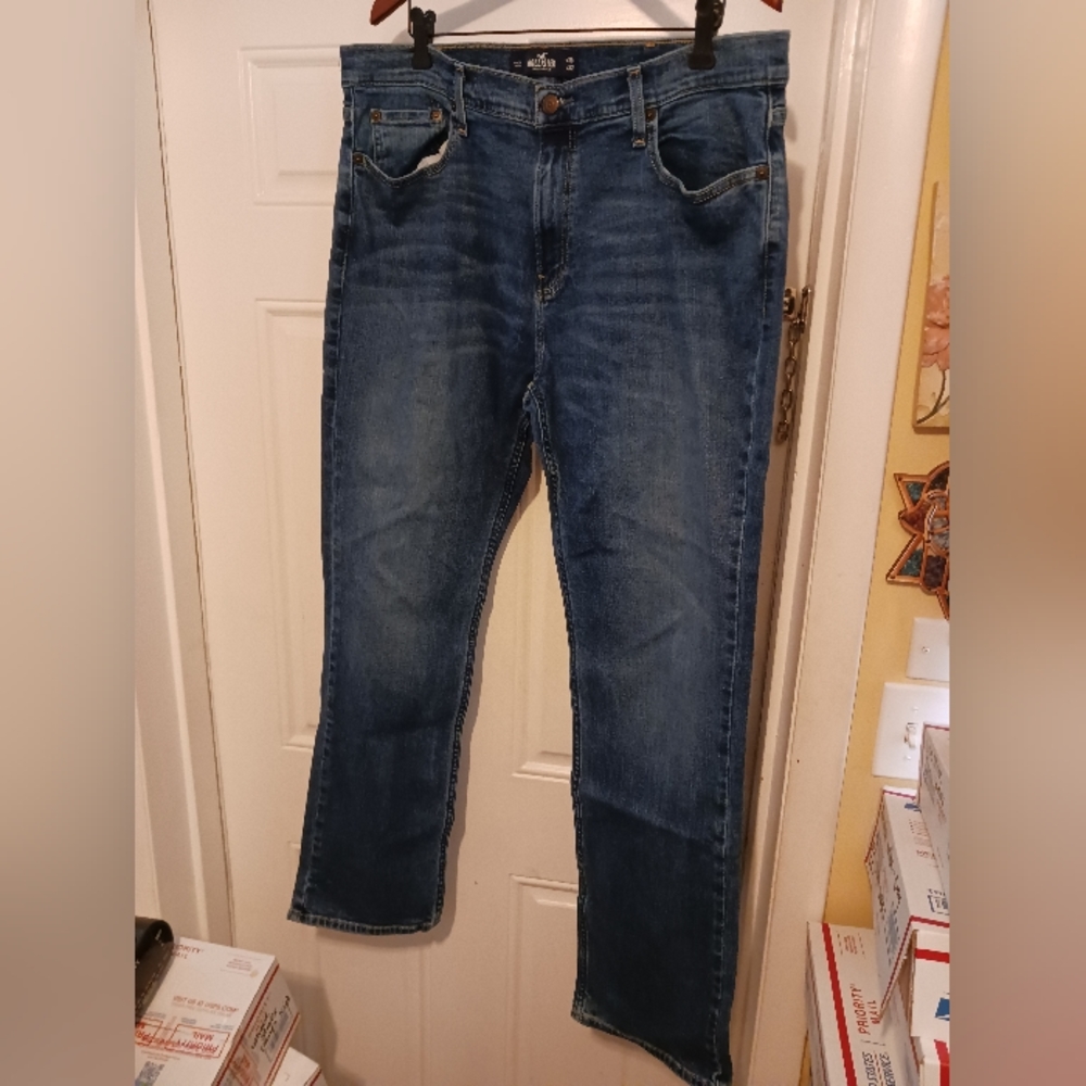 🧥👖Hollister California Size W.38 Jeans🧢🛍👢🥾Boot Cut✂️,Hollister EpicFlex.👕 - Picture 7 of 15